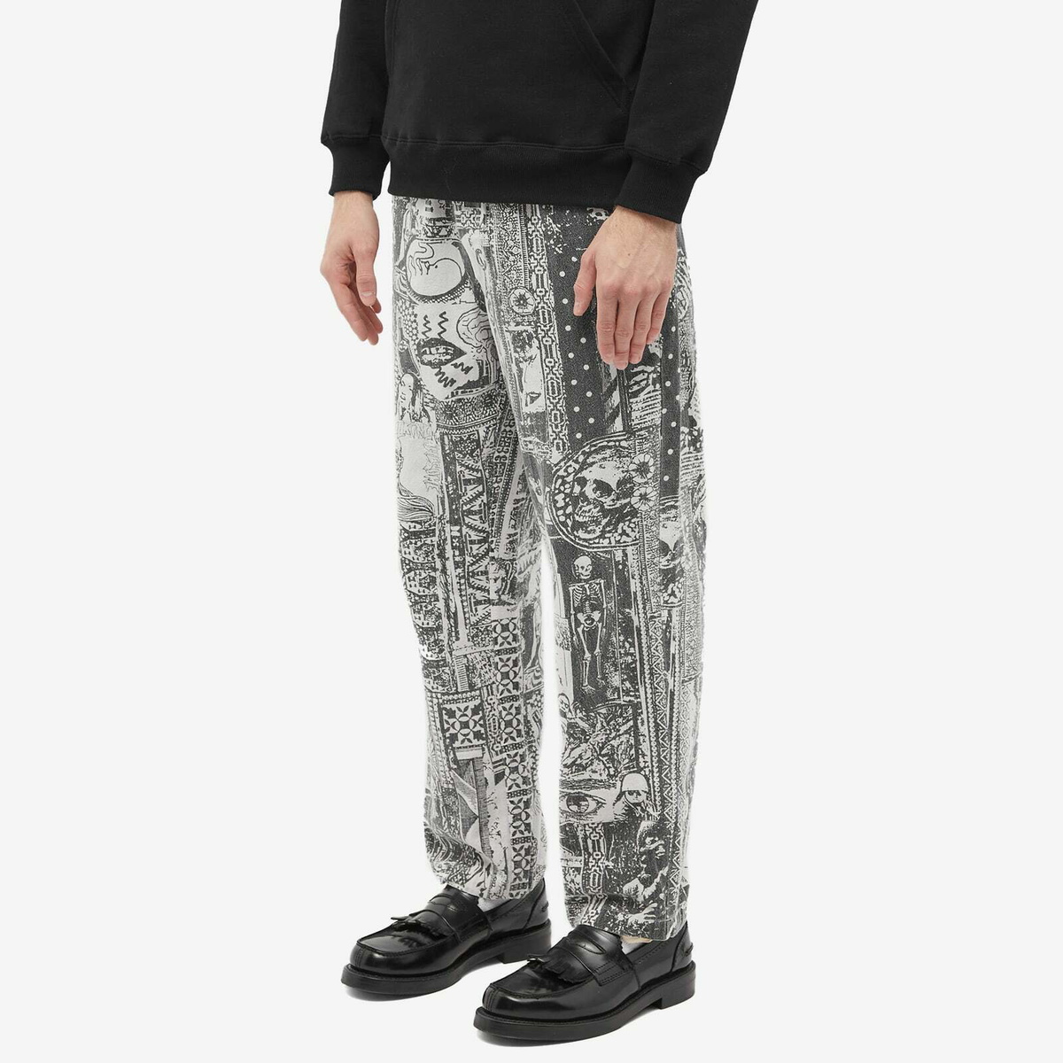 Fucking Awesome Men's Cowabunga Pant in Black/White