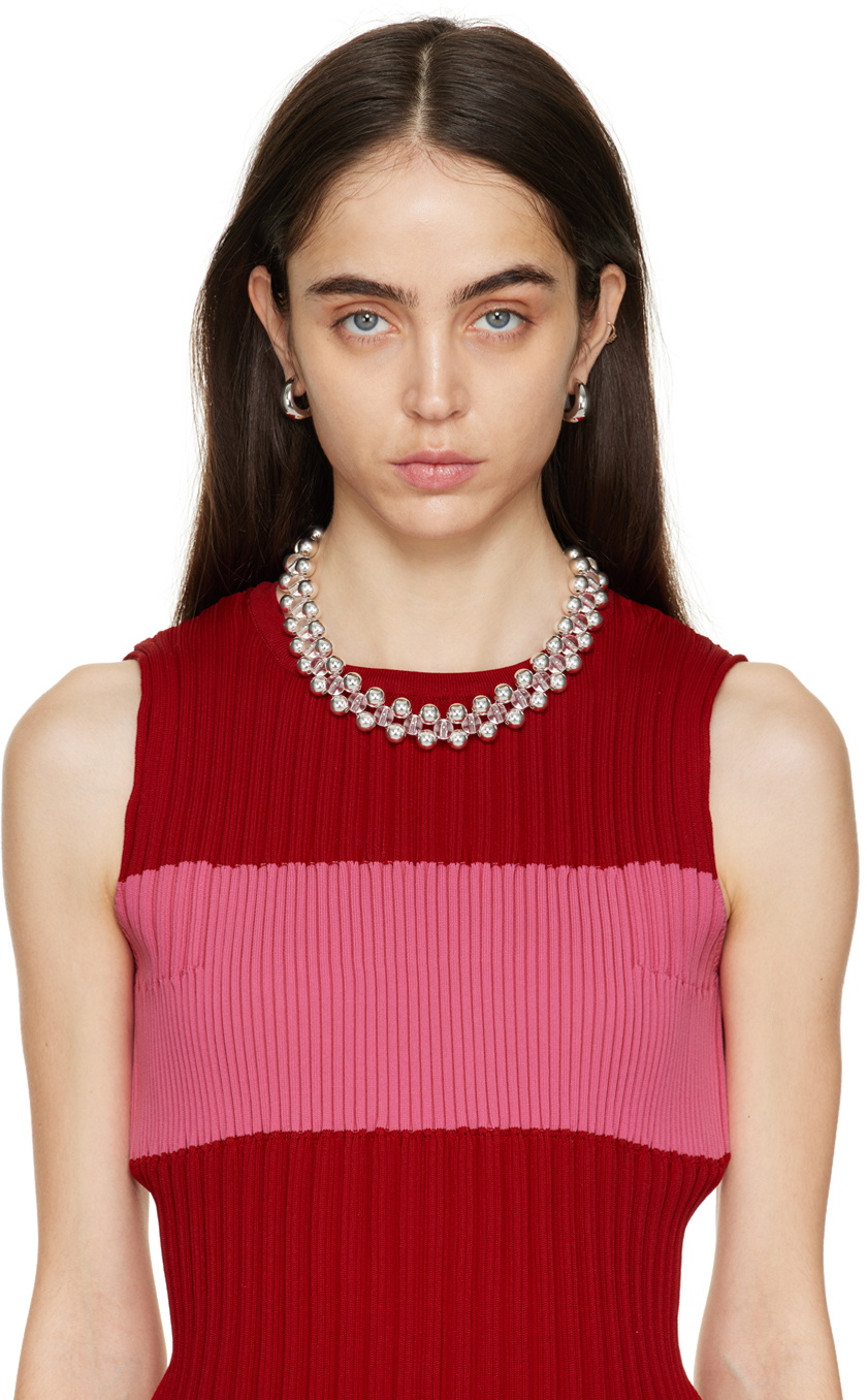 Lorette Colé Duprat Silver Trinity Ras De Cou Necklace