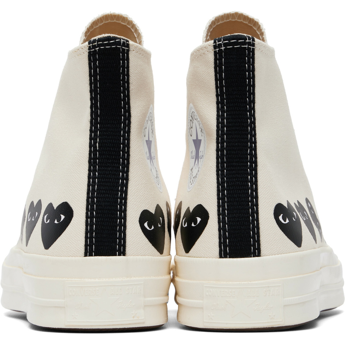 COMME des GARÇONS PLAY Off-White Converse Edition Chuck 70 Multi Heart Sneakers