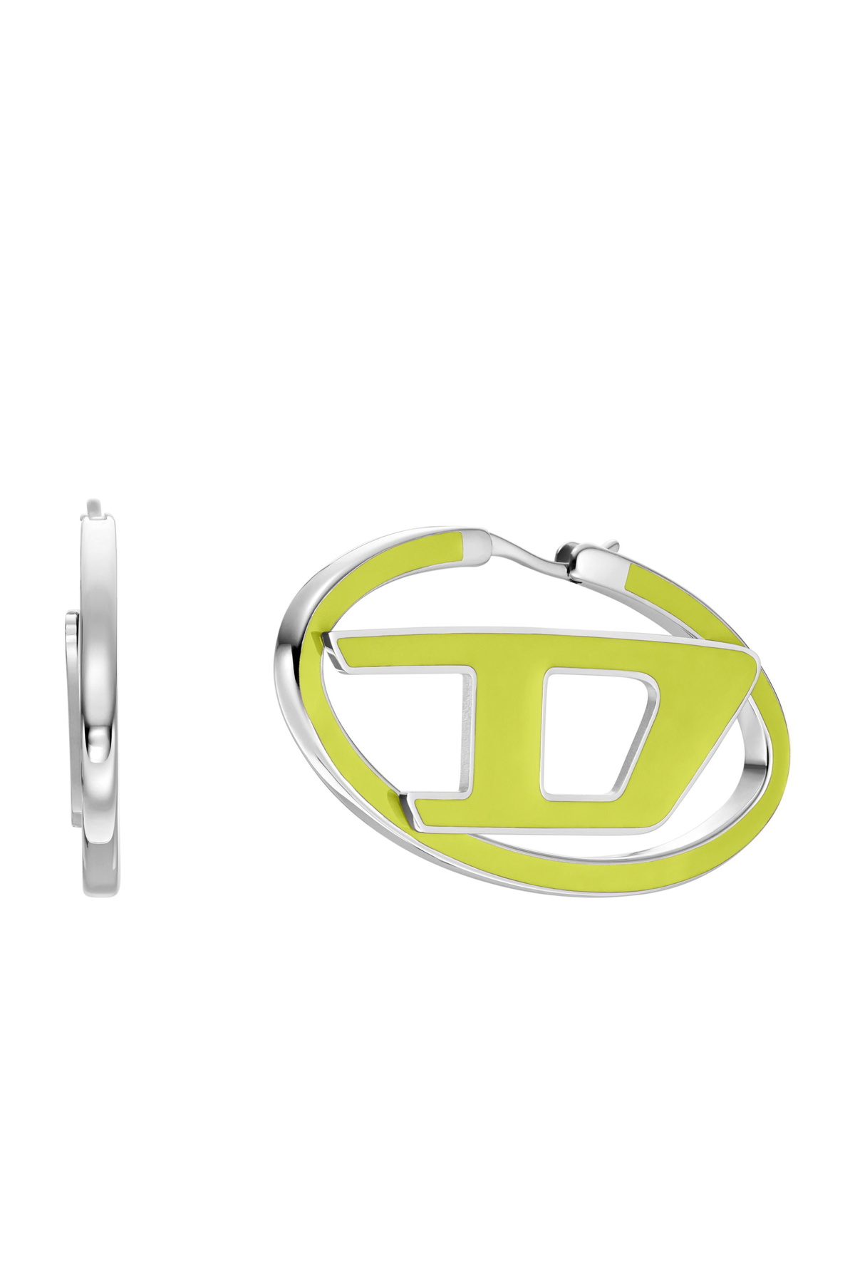 Diesel Stainless steel hoop earrings - Earrings - Unisex - Yellow