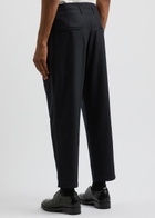 Ymc Collins Straight-leg Wool-blend Trousers Navy