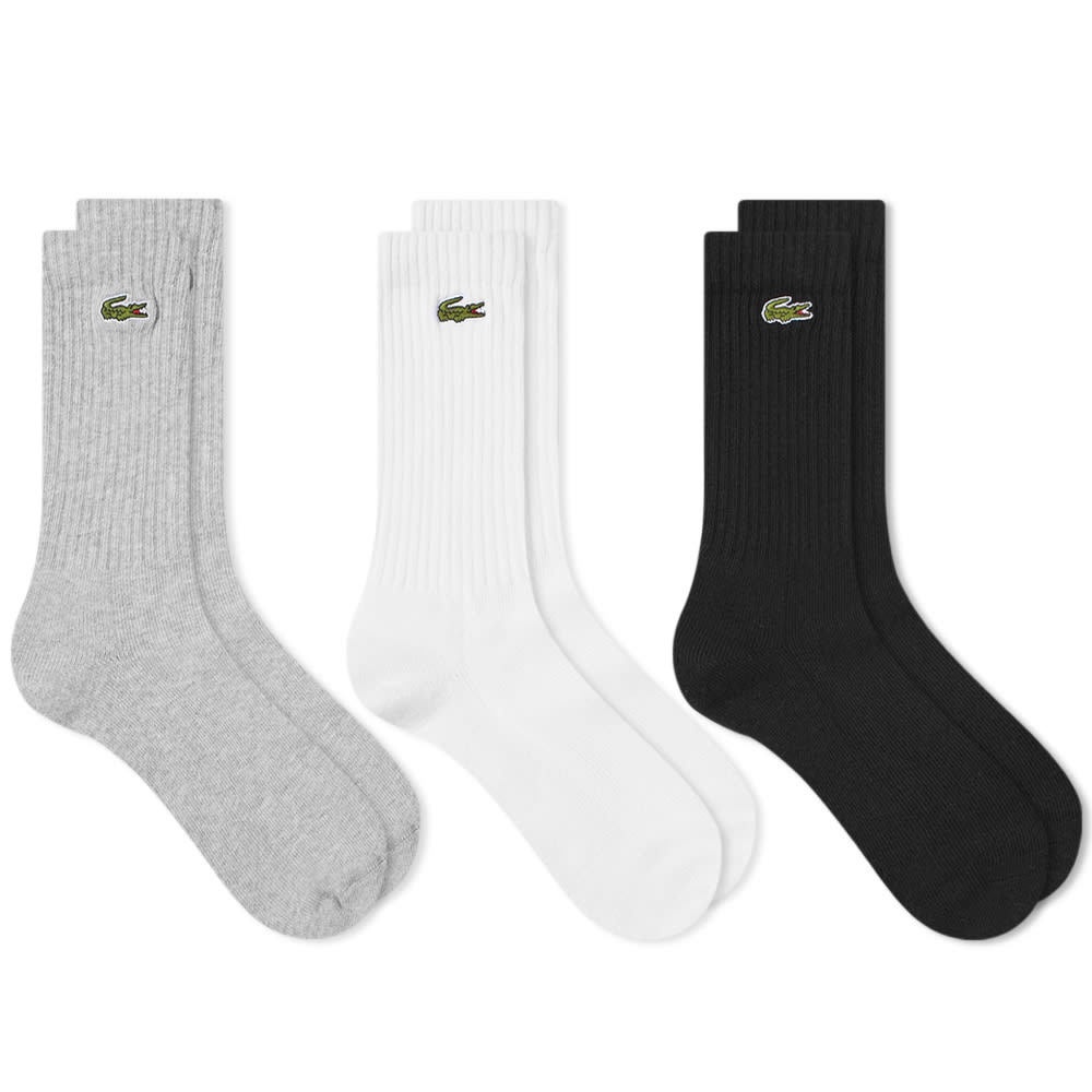 Lacoste 3 Pack Logo Socks
