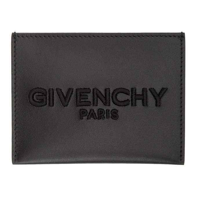 Photo: Givenchy Black Embroidered Logo Card Holder