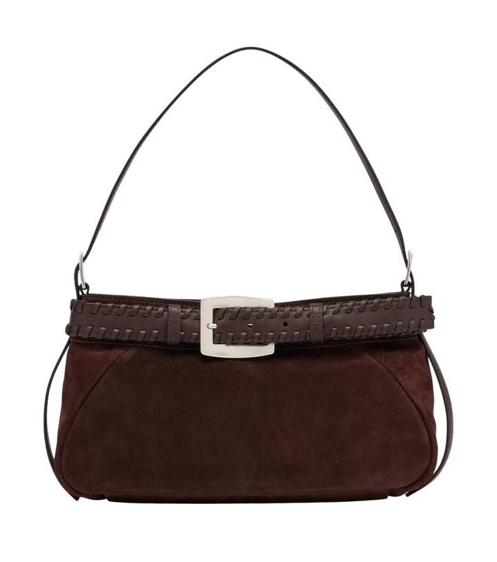 Photo: Staud Brooklyn Small suede shoulder bag