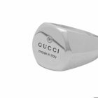 Gucci Trademark Chevalier Ring Large in Silver