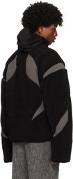 HELIOT EMIL Black & Gray Custos Fleece Jacket