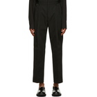 Valentino Black Pleated Logo Trousers