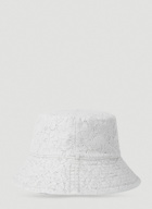 Guess USA - Lace Bucket Hat in White