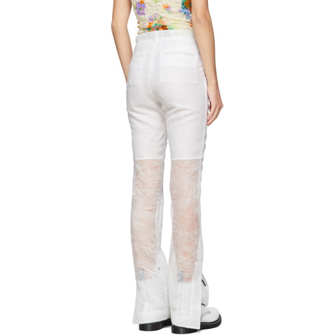 Cecilie Bahnsen White Organza Elisabeth Trousers Cecilie Bahnsen