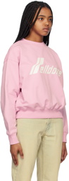 We11done Pink Crewneck Sweatshirt
