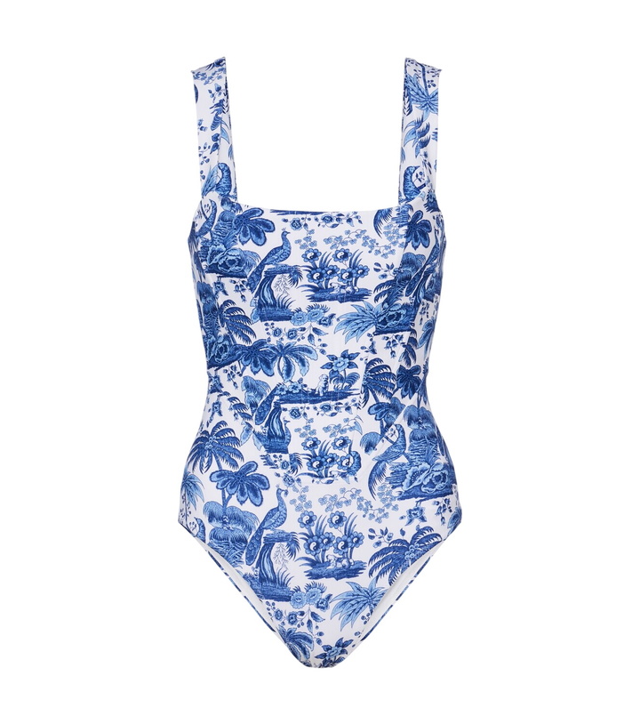 Photo: Staud Adelaide printed corset swimsuit