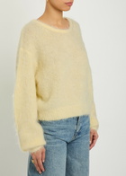 American Vintage Niby Brushed Alpaca-blend Jumper Yellow