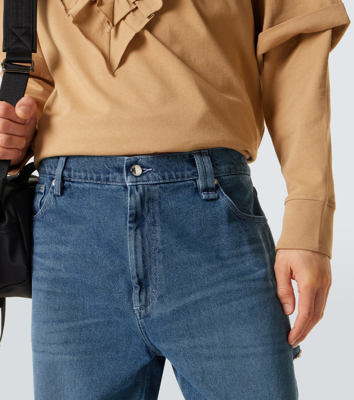 Simone Rocha Crystal-embellished straight jeans