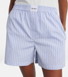 The Attico Striped cotton shorts