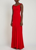 Alice + Olivia Noelia Panelled Stretch-jersey Maxi Dress Red