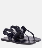 Christian Louboutin - Cubongo croc-effect leather thong sandals