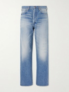 Visvim - Social Sculpture 01 Wide-Leg Distressed Selvedge Jeans - Blue