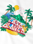 Casablanca - Casa Beach Wave Oversized Logo-Print Organic Cotton-Jersey T-Shirt - White