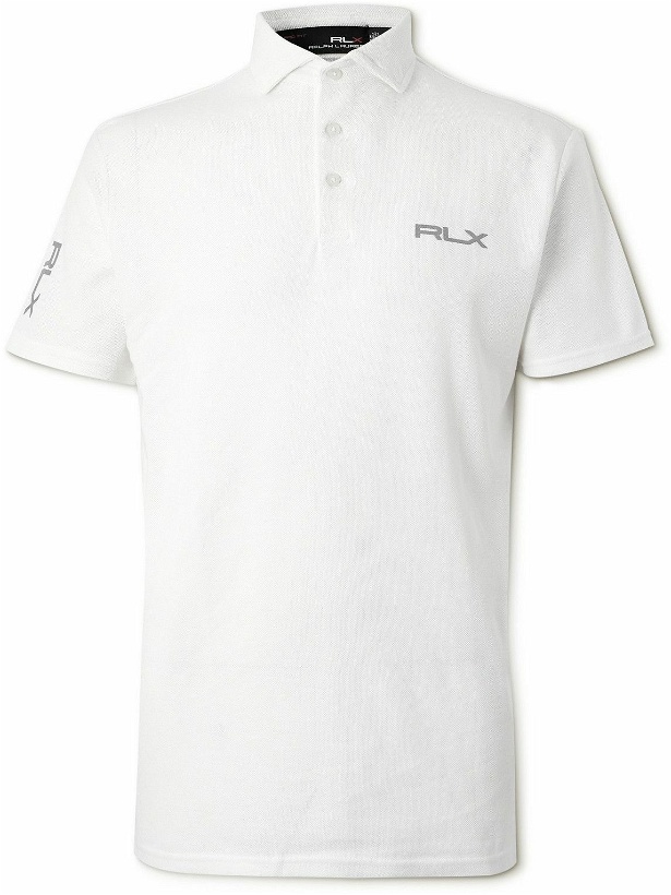 Photo: RLX Ralph Lauren - Logo-Print Cotton-Piqué Golf Polo Shirt - White