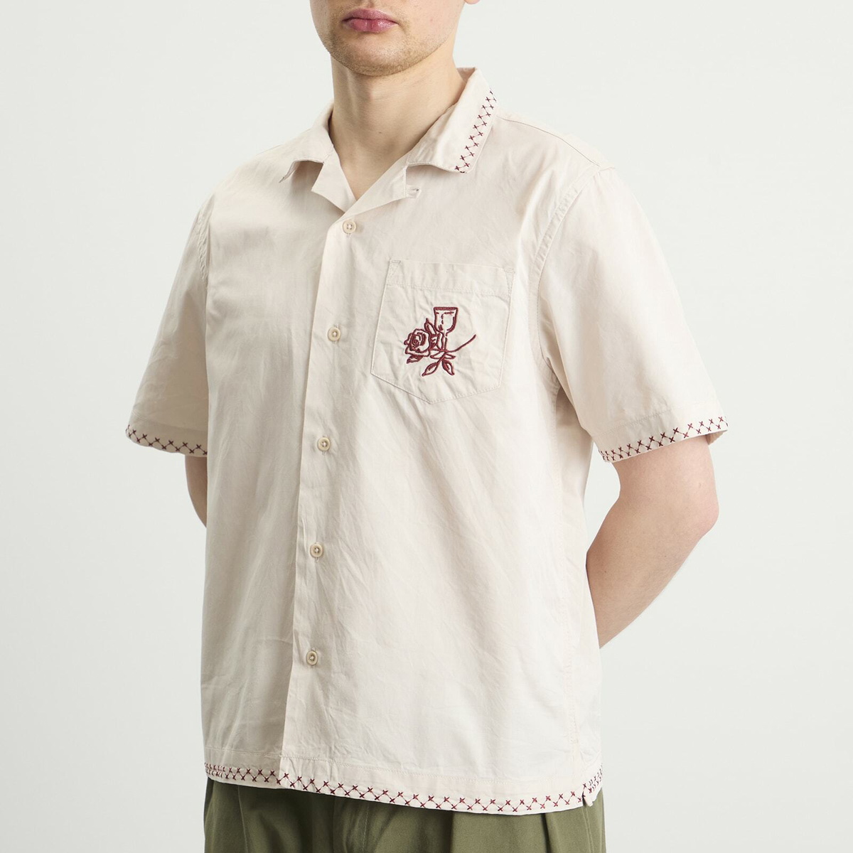 Service Works Men's Border Shirt in Off White
