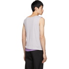 Keenkee Off-White and Purple Layered Tank Top
