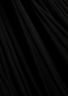 Loveshackfancy Willany Pointelle Knit Mini Skirt Black