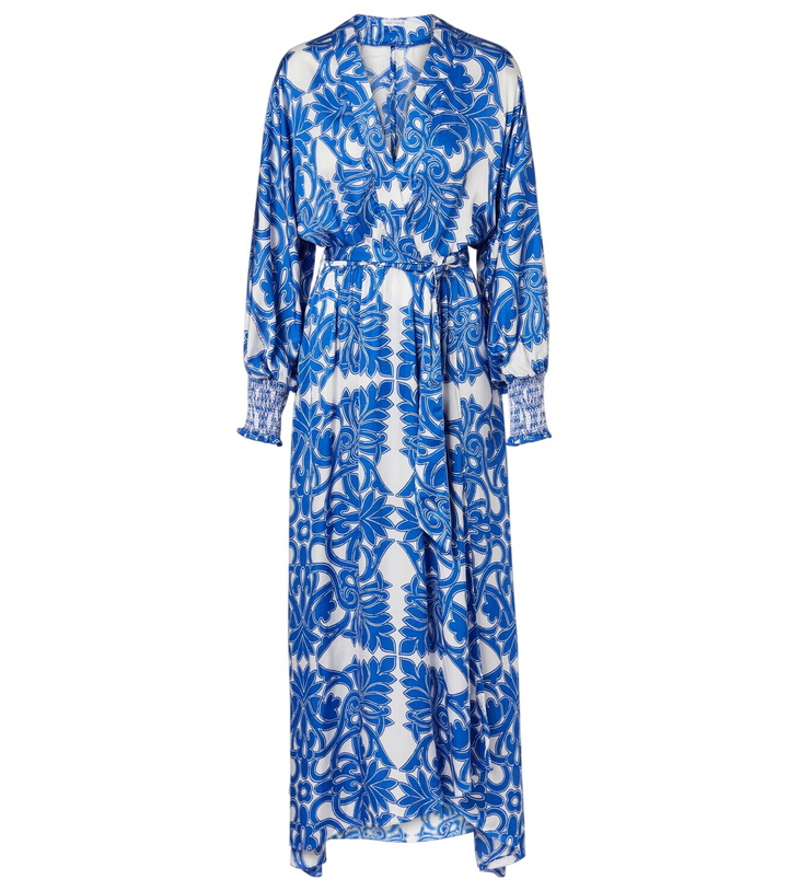 Photo: Poupette St Barth Kristen printed satin maxi dress