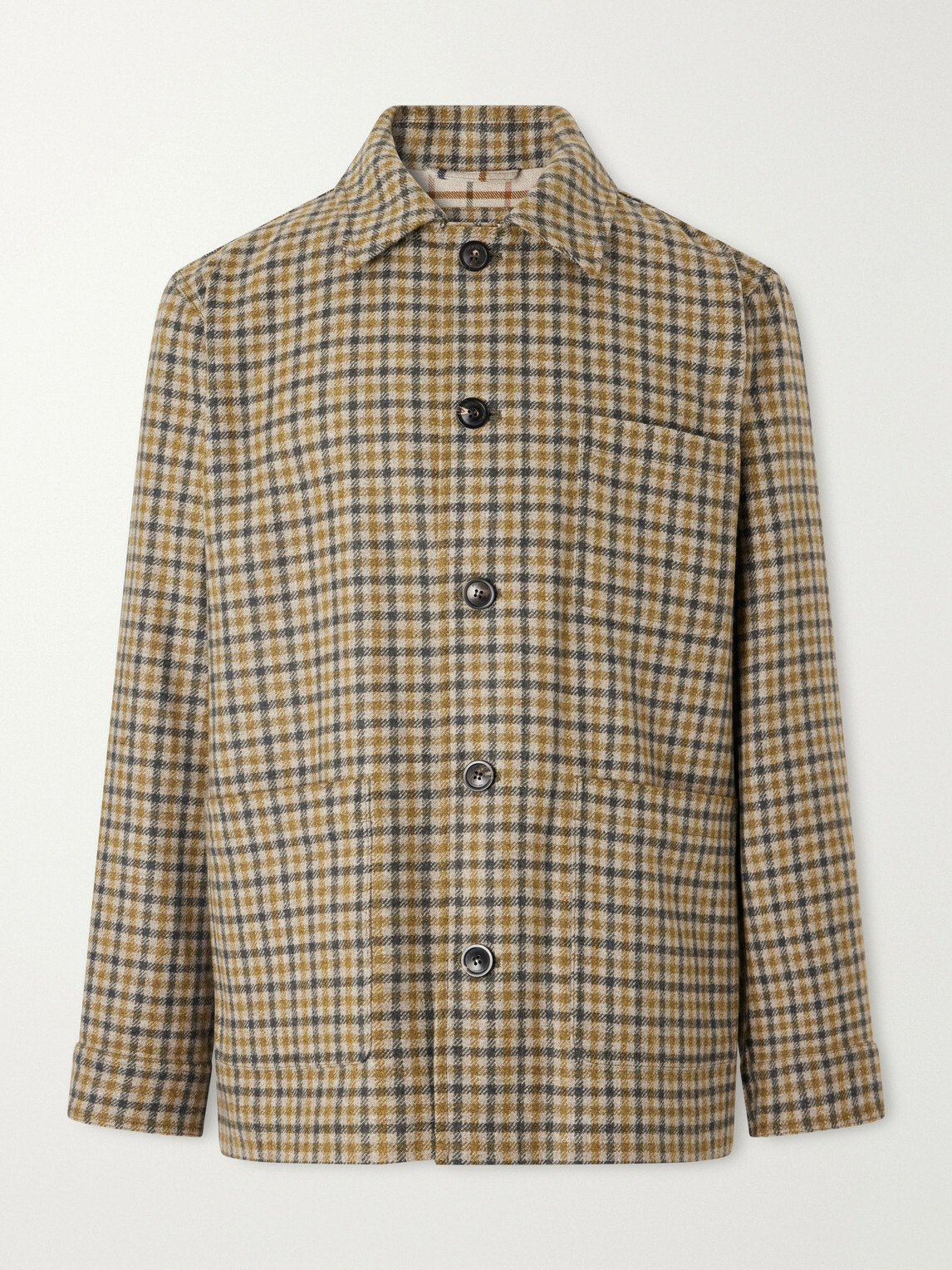 Purdey - Checked Wool-Twill Overshirt - Neutrals