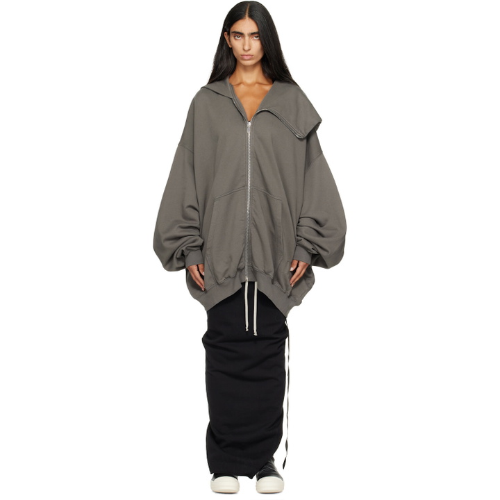 Photo: Rick Owens DRKSHDW Gray Tower Mountain Hun Hoodie