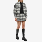 JW Anderson Women's Checked Bomber Jacket in White/Black