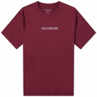 Air Jordan Men's Wordmark Fleece T-Shirt in Cherrywood Red/Sail