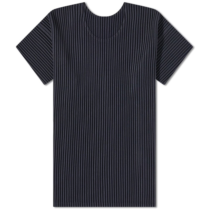 Photo: Homme Plissé Issey Miyake Men's Pleated T-Shirt in Navy