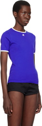 Courrèges Blue Heritage Contrast T-shirt