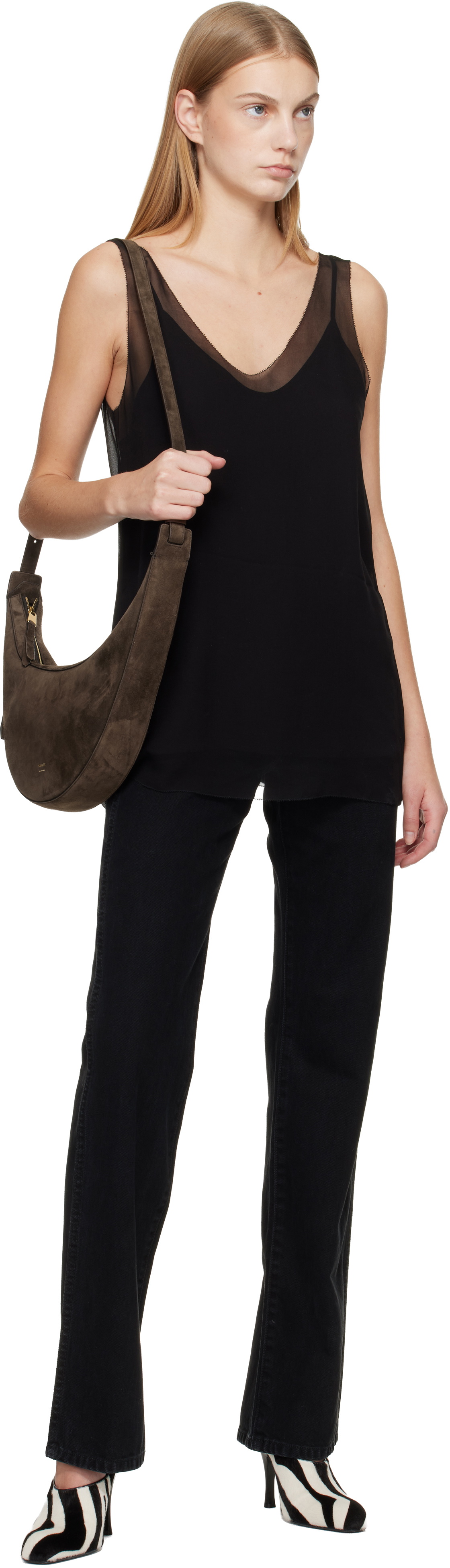 KHAITE Brown Small Augustina Crossbody Bag
