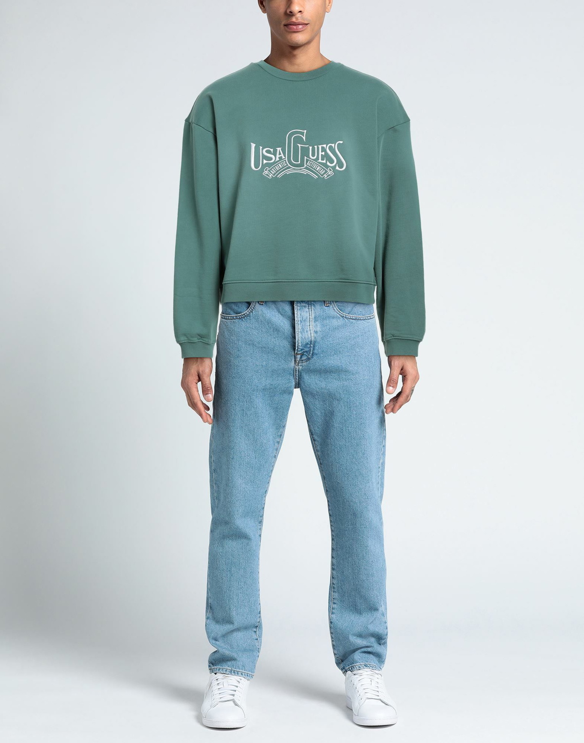 Guess Mens Sweatshirt Deep teal