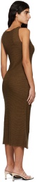 Missing You Already Brown Sleeveless Knit Dress