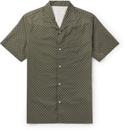 Officine Generale - Camp-Collar Printed Cotton Shirt - Green