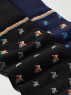 Paul Smith - Two-Pack Intarsia Cotton-Blend Socks