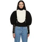 Loewe White Leather Plastron Blouse