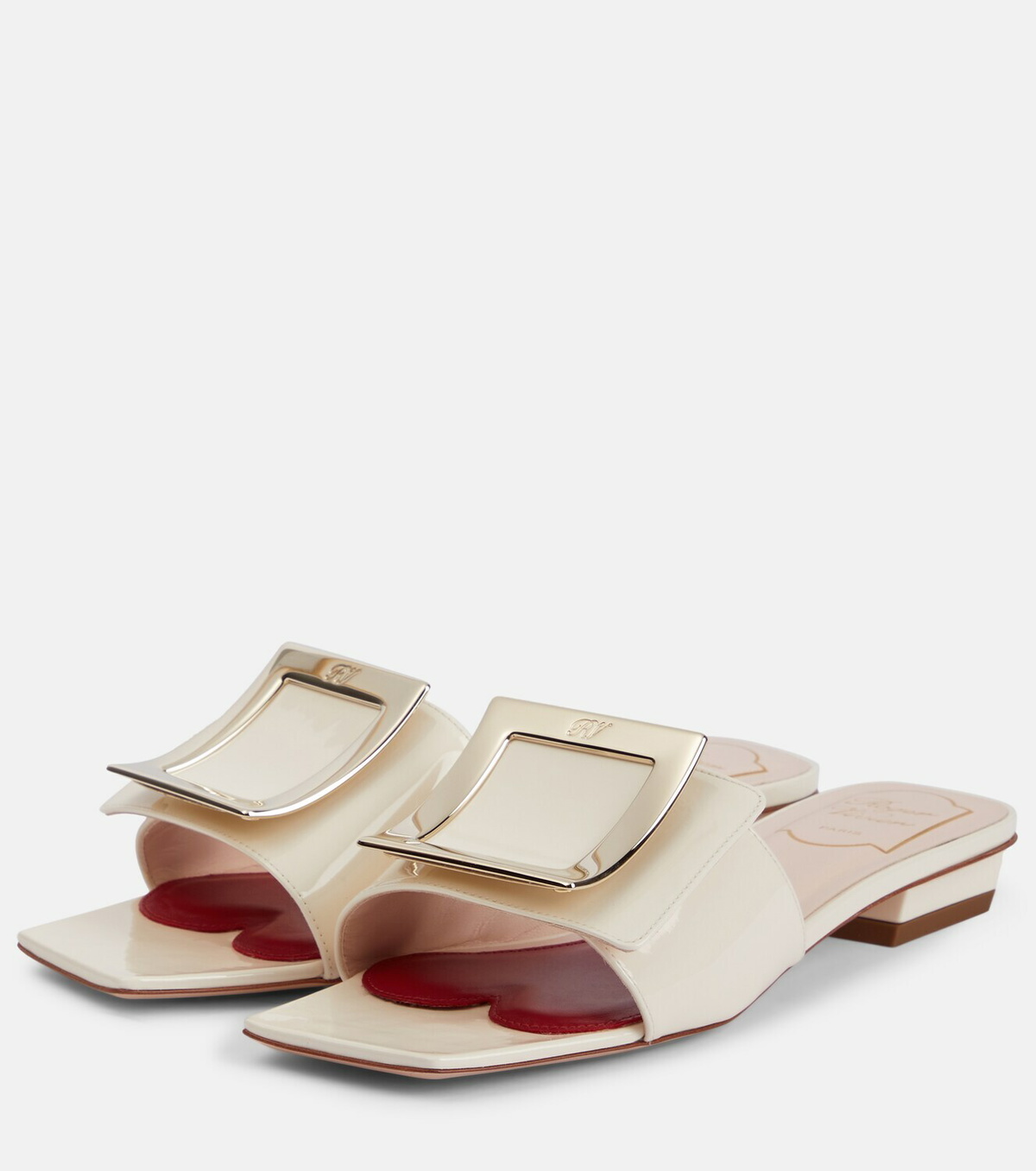 サンダル・ミュール Roger Vivier Belle Vivier Patent Leather Slingback Belle Vivier patent leather slingback pumps in multicoloured