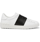 Valentino - Valentino Garavani Open Striped Leather Sneakers - White