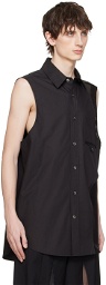 Feng Chen Wang Black Sleeveless Shirt