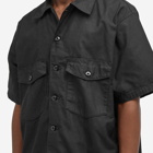 Needles Men's Short Sleeve Fatigue Shirt in Black