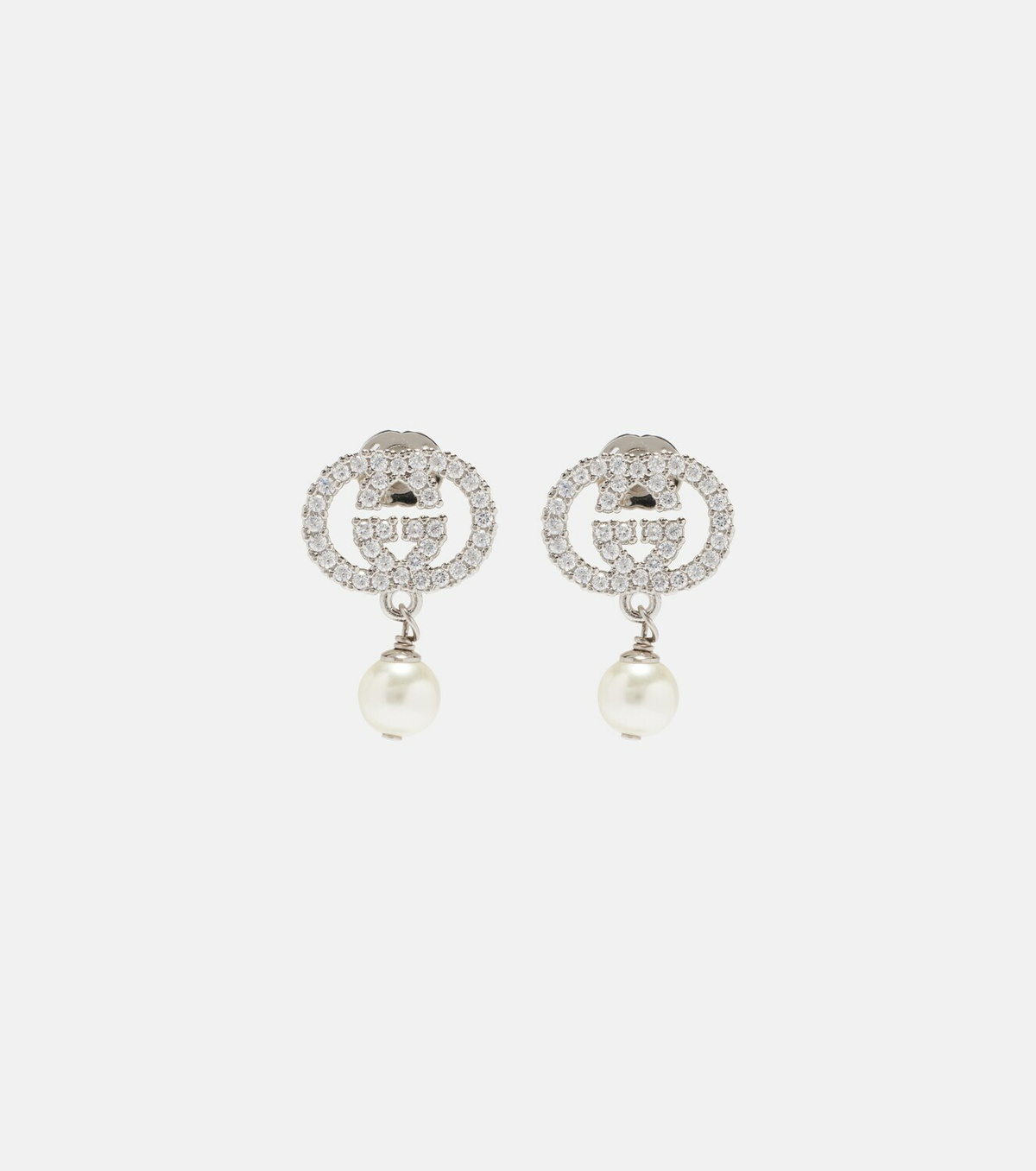 Gucci Interlocking G embellished drop earrings