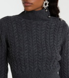 Patou Cable-knit wool and cashmere sweater