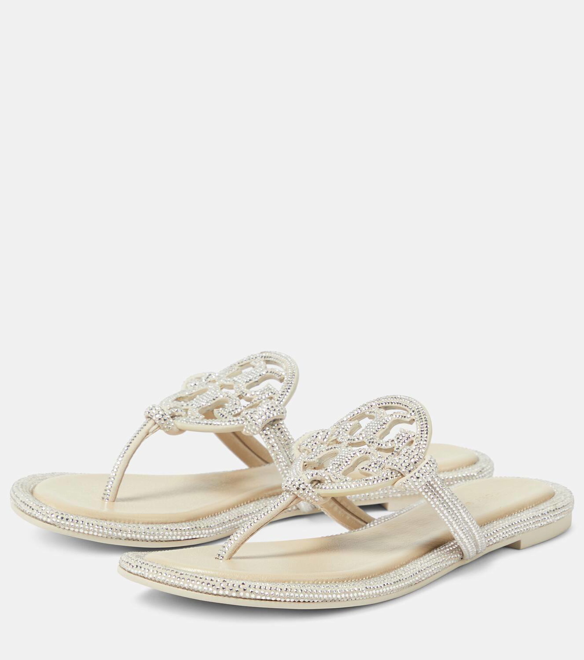 Tory Burch Miller crystal-embellished thong sandals