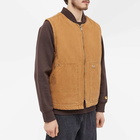 Dickies Men's Duck Canvas Vest in Stonewashed Brown Duck