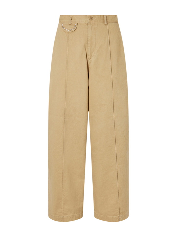 Photo: KAPITAL - Boogie Day Straight-Leg Panelled Cotton-Twill Trousers - Neutrals