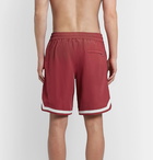 Brunello Cucinelli - Mid-Length Contrast-Trimmed Swim Shorts - Red