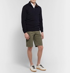 Canali - Cotton-Blend Twill Shorts - Green